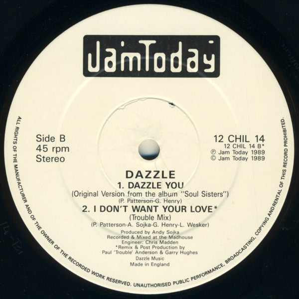 Dazzle (3) : Dazzle You (12")