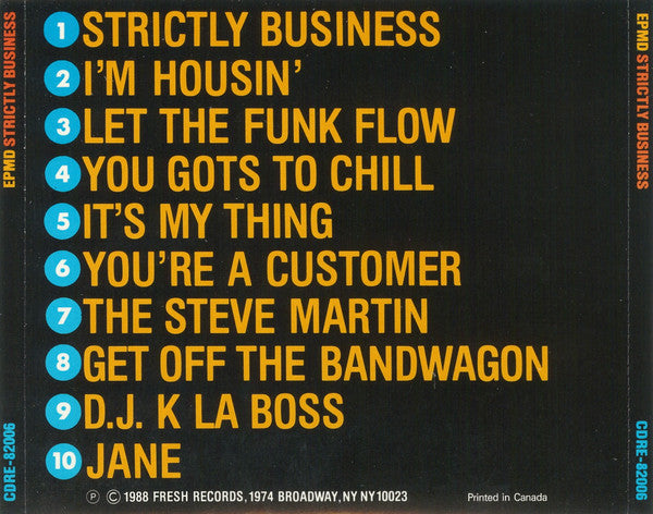 EPMD : Strictly Business (CD, Album)
