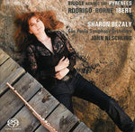 the album cover for Sharon Bezaly - Bridge Across the Pyrenees: Flute Concertos