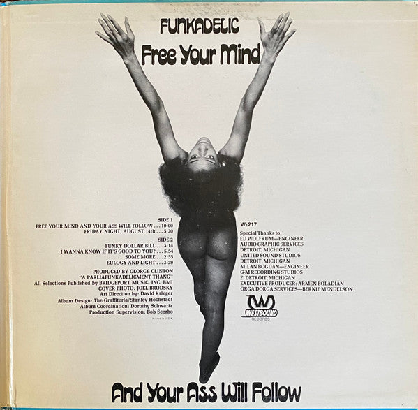 Funkadelic : Free Your Mind... And Your Ass Will Follow (LP, Album, RE, RP, San)