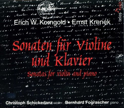 the album cover for Christoph Schickedanz - Sonatas for Violin & Piano