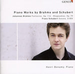 the album cover for Henri Bonamy - Piano Works By Brahms & Schubert