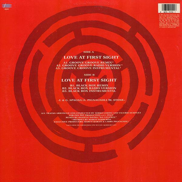 Spagna* : Love At First Sight - Remix By Black Box (12")