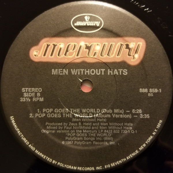 Men Without Hats : Pop Goes The World (12", RE)
