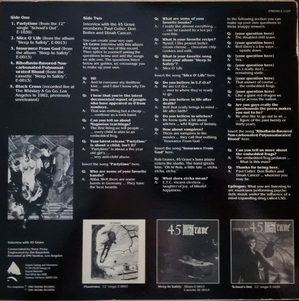 45 Grave : A Tale Of Strange Phenomena (LP, Album, Comp, Ltd)