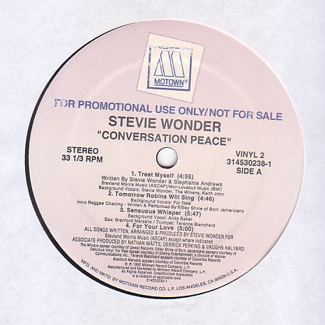 Stevie Wonder : Conversation Peace (2xLP, Album, Promo)