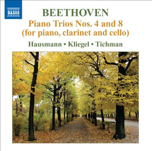 the album cover for Ib Hausmann - Piano Trios Nos 4 & 8: For Piano Clarinet & Cello