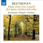 the album cover for Ib Hausmann - Piano Trios Nos 4 & 8: For Piano Clarinet & Cello