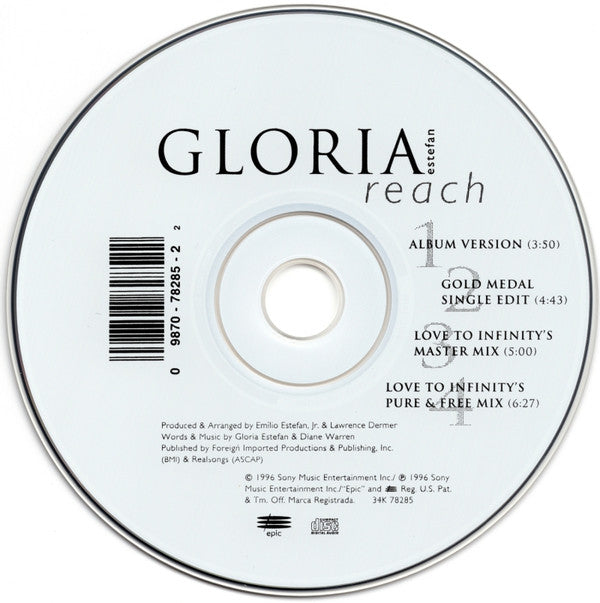 Gloria Estefan : Reach (CD, Single, Car)