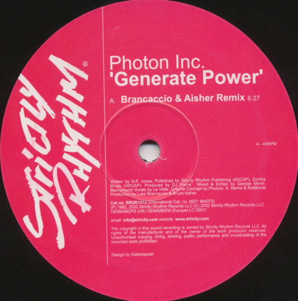 Photon Inc. : Generate Power (12")