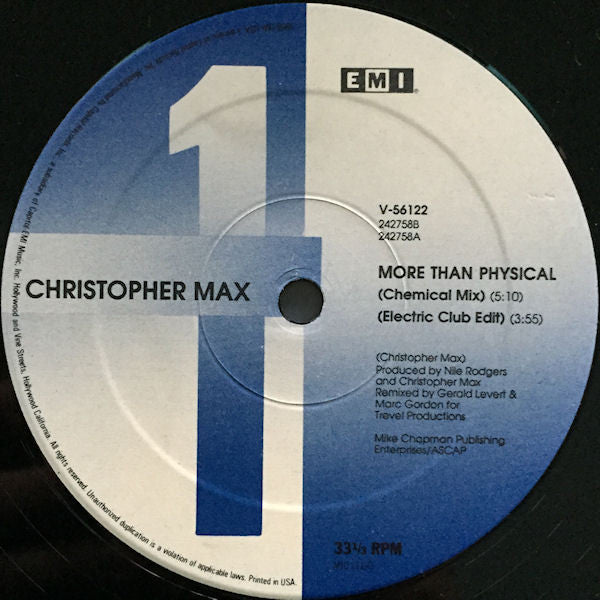 Christopher Max : More Than Physical (12")