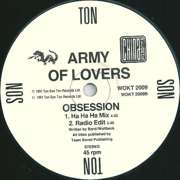 Army Of Lovers : Obsession (12", Single)