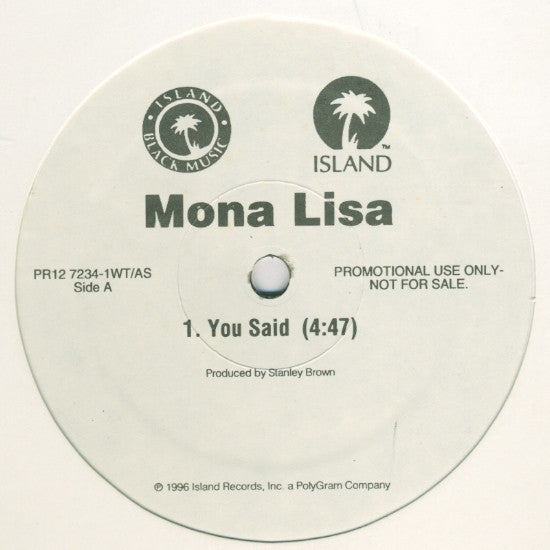 Mona Lisa (2) : You Said (12", Promo)