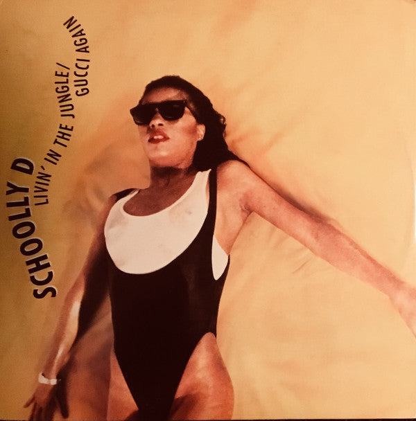 Schoolly D : Livin' In The Jungle / Gucci Again (12", Promo)