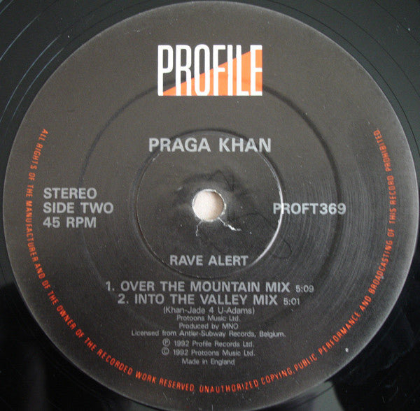 Praga Khan : Rave Alert! (12", Single)