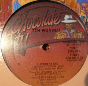 7th Wonder : The Tilt / I Enjoy Ya (12", Promo, 25 )