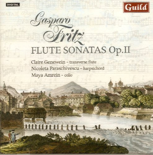 the album cover for Claire Genewein - Music for Flute By Gasparo Fritz (1716-1783)