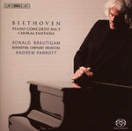 the album cover for Ronald Brautigam - Piano Concerto No 5 & Choral Fantasia