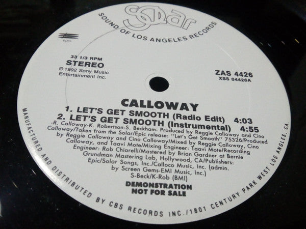Calloway : Let's Get Smooth (12", Promo)