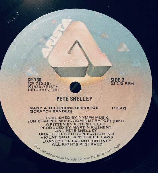Pete Shelley : Telephone Operator (12", ESM)