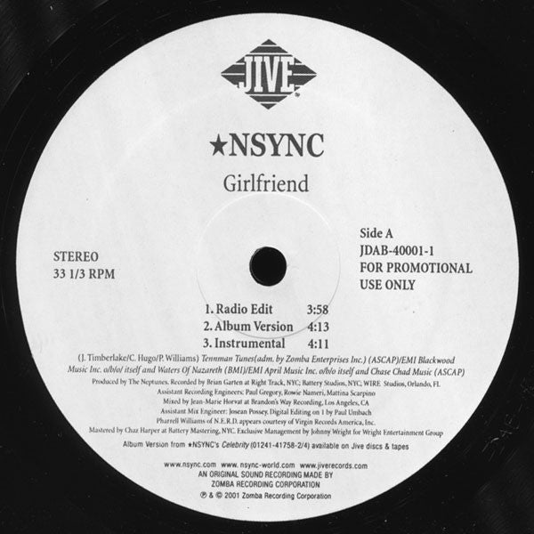 *NSYNC : Girlfriend (12", Promo)