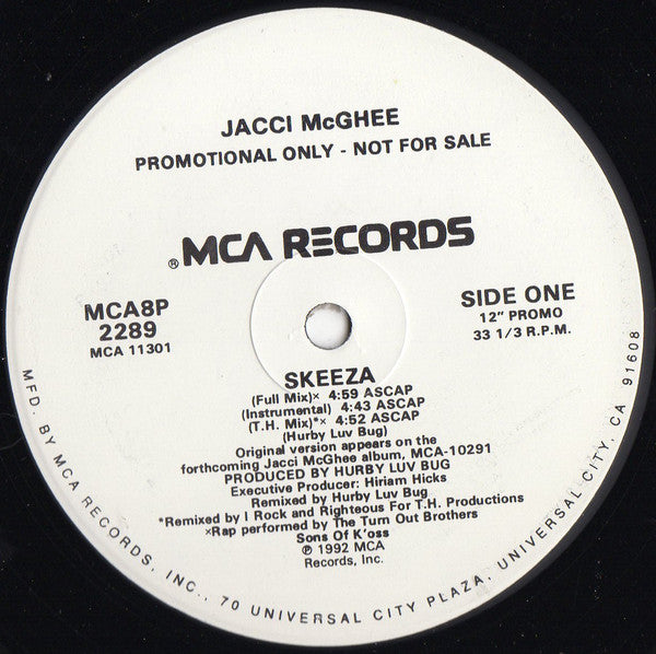 Jacci McGhee : Skeeza (12", Single, Promo)