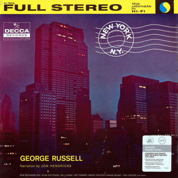 George Russell And His Orchestra* : New York, N.Y. (LP, Album, RE, RM, Gat)