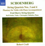 the album cover for A. SCHOENBERG - String Quartets Nos 3 & 4