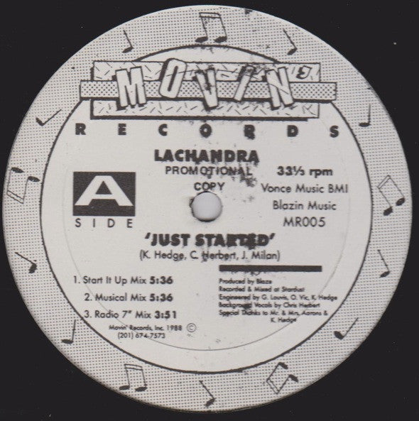 LaChandra : Just Started (12", Promo)