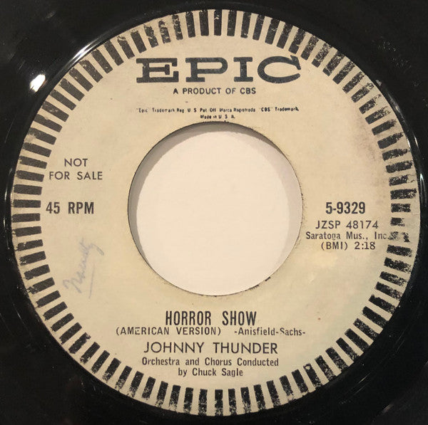 Johnny Thunder (2) : Horror Show / Ever Your Man (7", Promo)