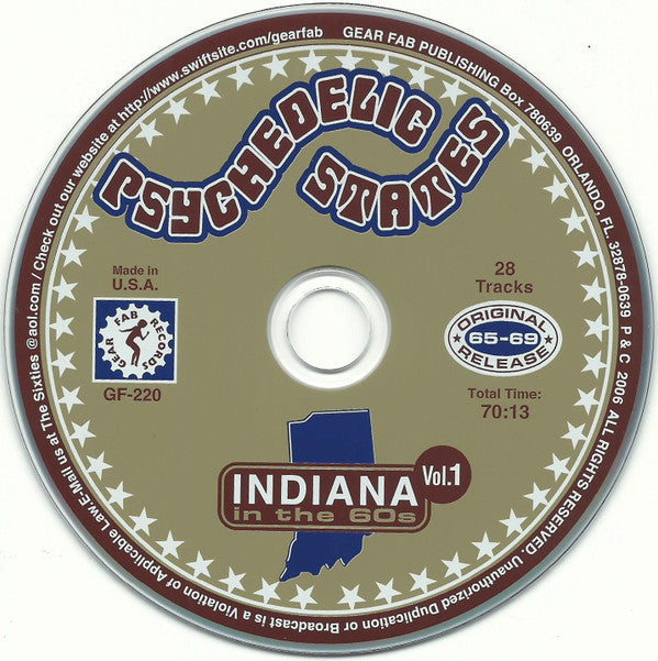 Various : Psychedelic States: Indiana In The 60s Vol. 1 (CD, Comp)
