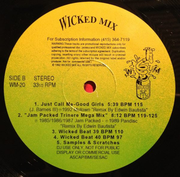 Various : Wicked Mix 20 (12", Comp, Promo, Bla)