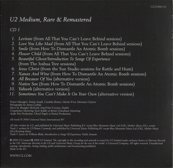 U2 : Medium, Rare & Remastered (2xCD, Comp, Ltd)