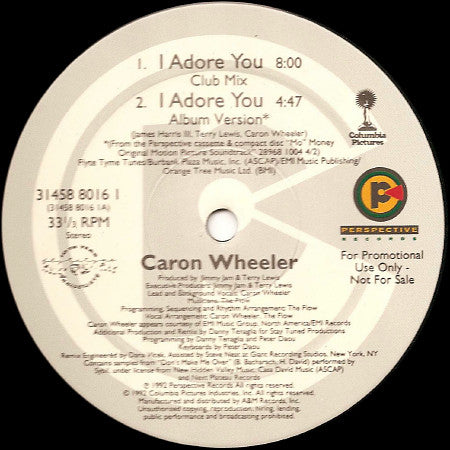 Caron Wheeler : I Adore You (12", Promo)