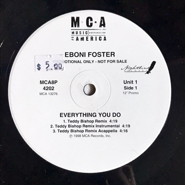 Eboni Foster : Everything You Do (2x12", Promo)