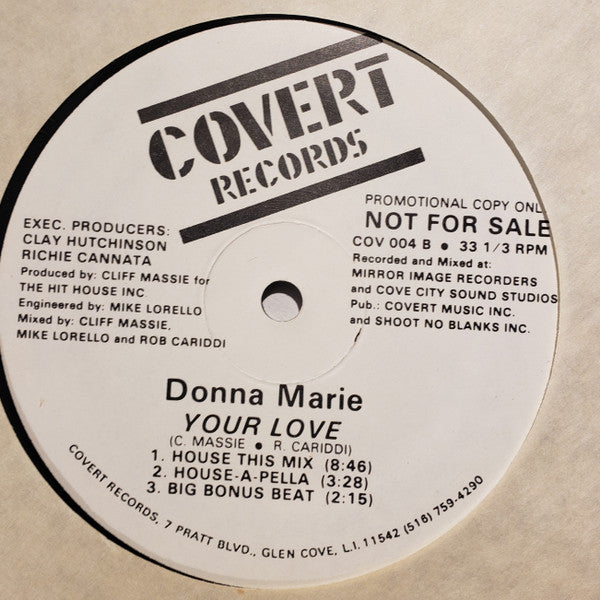 Donna Marie (2) : Your Love (12", Promo)