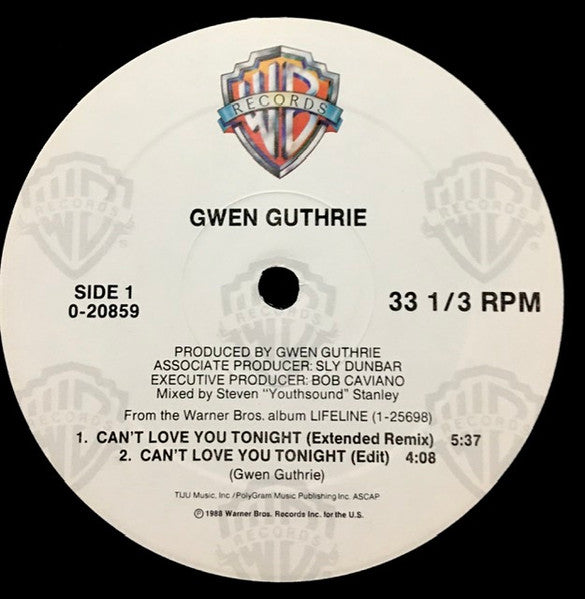 Gwen Guthrie : Can't Love You Tonight (12", Maxi, All)
