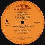 Beats International : Dub Be Good To Me (12", Single)