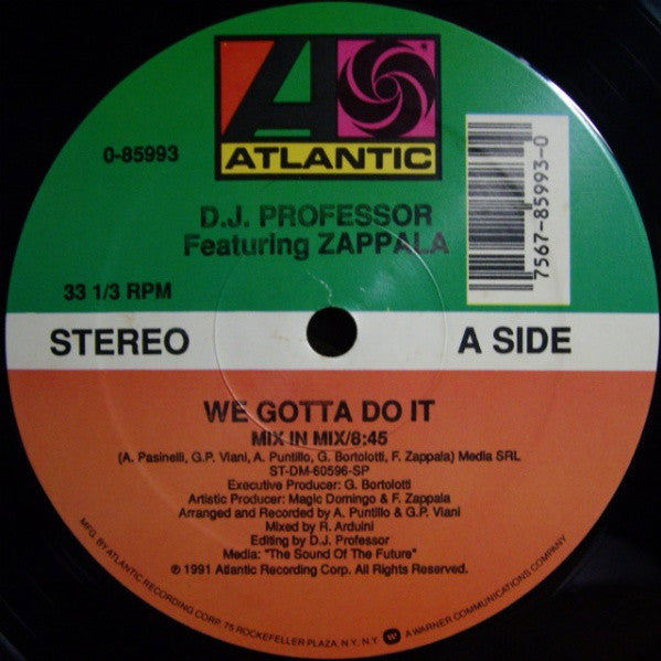 DJ Professor featuring Francesco Zappalà : We Gotta Do It (12")