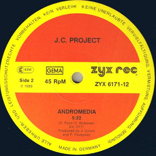J.C. Project* : Andromedia (12")