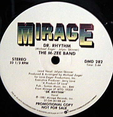 The M-Zee Band : Dr. Rhythm (12", Promo)
