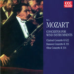 the album cover for Mozart - Concerti for Wind Instruments