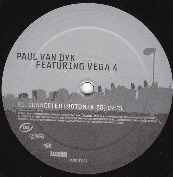Paul van Dyk Featuring Vega 4 : Time Of Our Lives / Connected (12")
