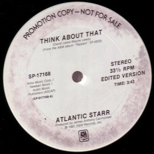 Atlantic Starr : Think About That (12", Promo)