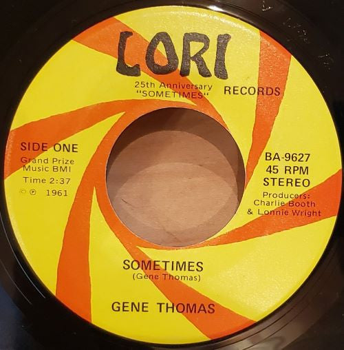 Gene Thomas : Sometimes / Play It Again Sam (7")
