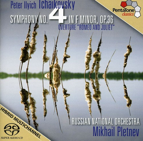 the album cover for MIKHAIL PLETNEV - Symphony No.4 / Romeo & Juliet