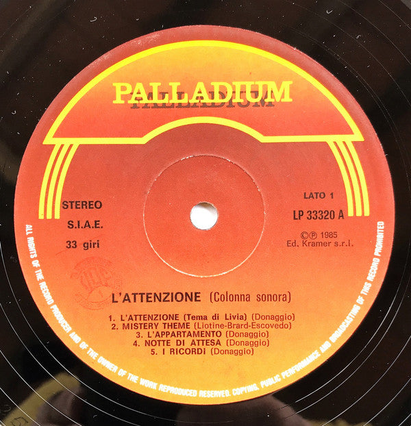 Pino Donaggio : L'Attenzione (Original Soundtrack) (LP, Album)