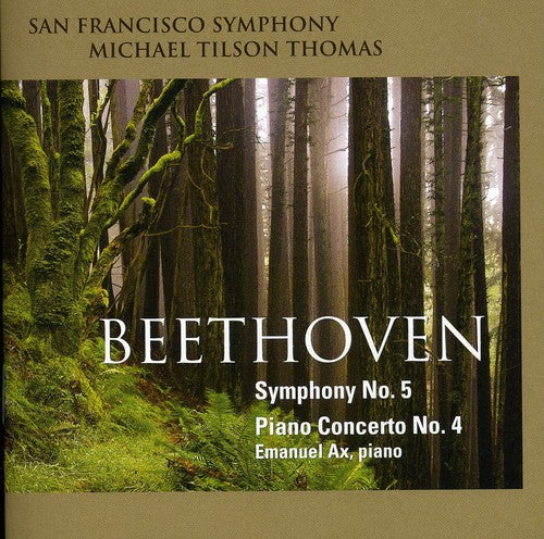 the album cover for Michael Tilson Thomas - Symphony 5 / Piano Concerto 4