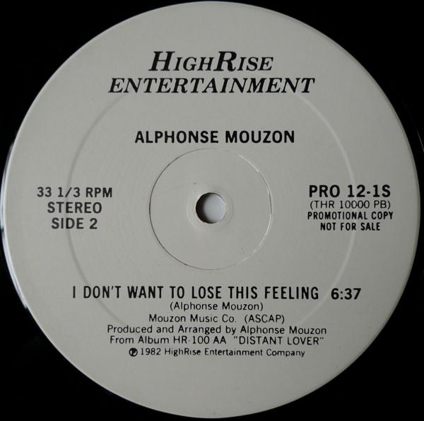 Alphonse Mouzon : I Don't Want To Lose This Feeling (12", Maxi, Promo)