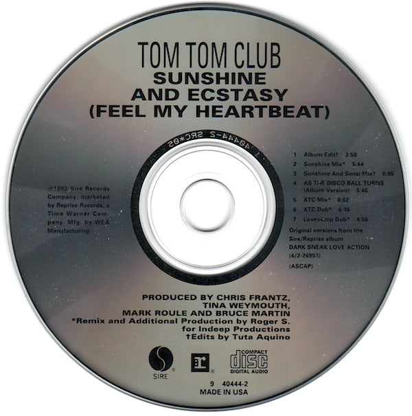 Tom Tom Club : Sunshine And Ecstasy (Feel My Heartbeat) (CD, Maxi)